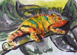 Kurz malování pro dospělé Praha - malba temperou chameleon