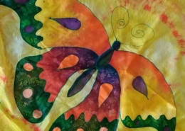 malba na hedvábí Ateliér ŠUM pro Receptář prima nápadů