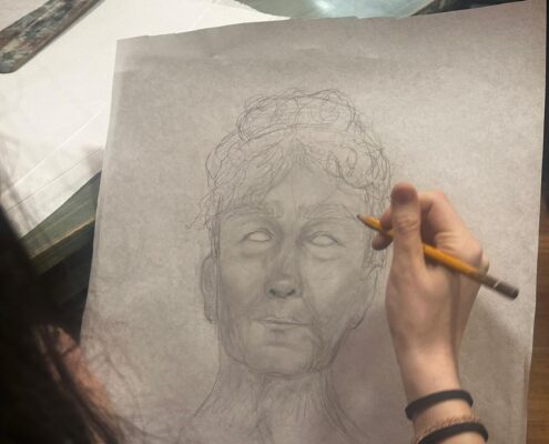 Kresba portrétu Atelier ŠUM