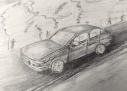 Jak nakreslit auto – hotová kresba tužkou